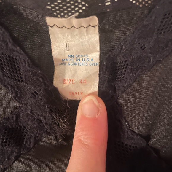 Vintage black slip size 44 - Picture 3 of 3